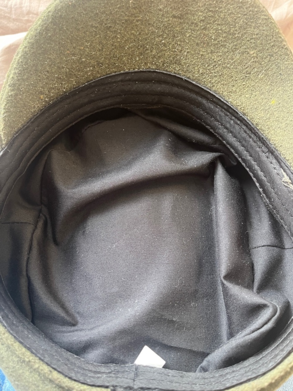 Mariner or Sailor Cap Olive Green Wool-Blend Cap - Picture 3 of 8